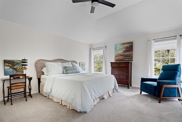 102 Hurst Creek Rd, Lakeway, TX 78734 - bedroom with carpet, baseboards, and ceiling fan