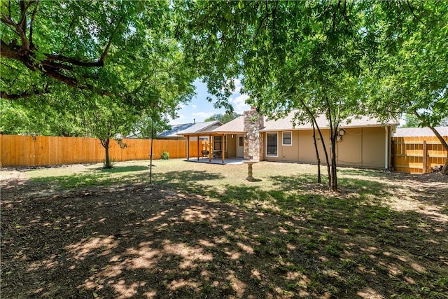 513 Purple Sage Dr, Round Rock, TX 78681 - fenced backyard featuring a patio