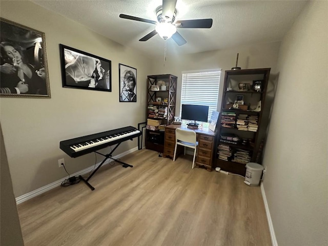 513 Purple Sage Dr, Round Rock, TX 78681 - office space with wood finished floors and a ceiling fan