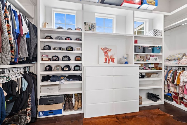 25101 Fawn Dr, Leander, TX 78641 - spacious closet with wood finished floors