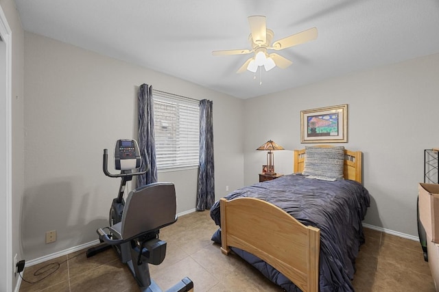 2312 Mcgregor Ln, Cedar Park, TX 78613 - tiled bedroom with baseboards and ceiling fan