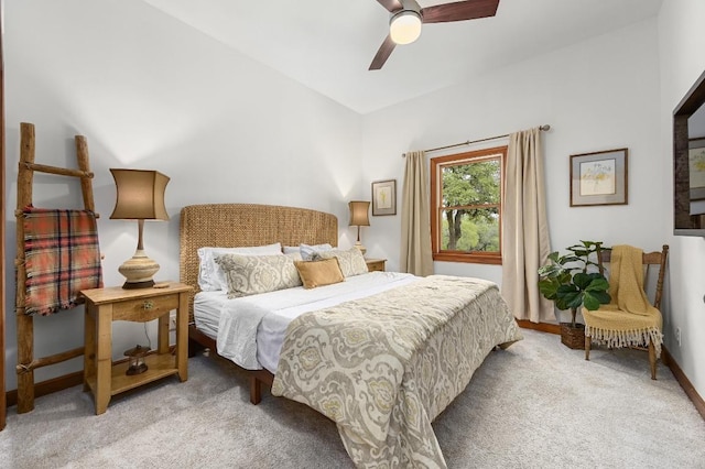 200 Oak Grove Dr, Dripping Springs, TX 78620 - carpeted bedroom with baseboards and a ceiling fan