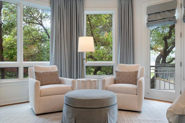 24729 Travis Lakeside Cv, Spicewood, TX 78669 - sitting room featuring wood finished floors