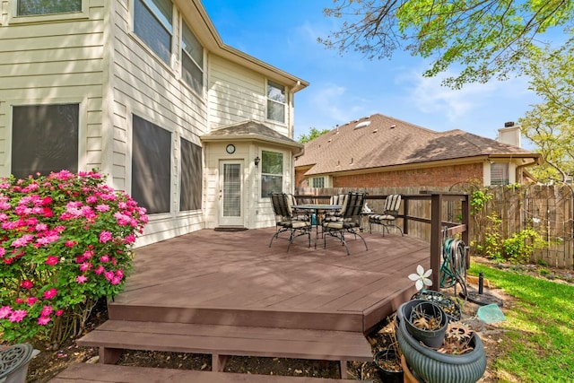 2907 Briona Wood Ln, Cedar Park, TX 78613 - wooden deck featuring outdoor dining space