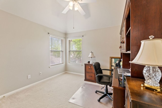 2907 Briona Wood Ln, Cedar Park, TX 78613 - office with light colored carpet and a ceiling fan