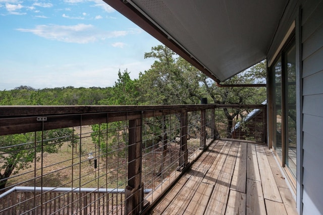 13601 Paisano Trl, Austin, TX 78737 - wooden terrace featuring a view of trees