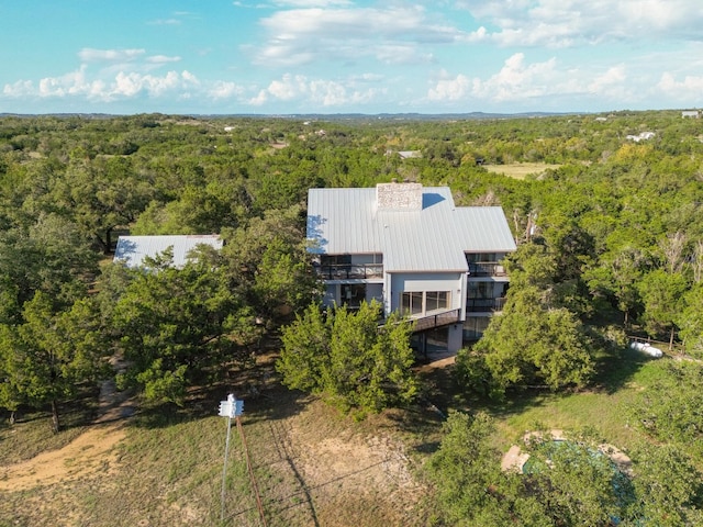 13601 Paisano Trl, Austin, TX 78737 - drone / aerial view with a wooded view