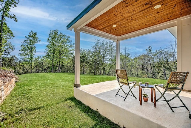 153 E Keanahalululu Ln, Bastrop, TX 78602 - view of green lawn featuring a patio area