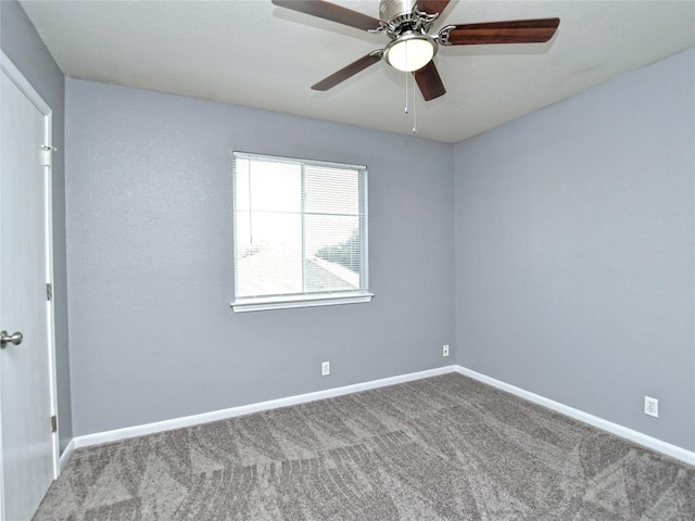 118 Dogwood Dr, Georgetown, TX 78626 - empty room featuring baseboards, carpet floors, and a ceiling fan