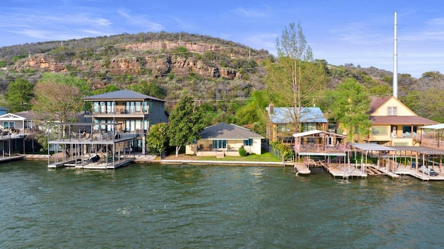 932 Scenic Loop, Kingsland, TX 78639 - dock featuring a water and mountain view