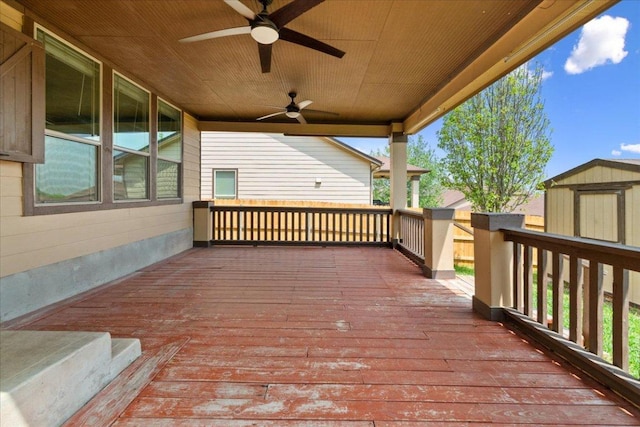 100 Matthews, Kyle, TX 78640 - wooden terrace featuring a ceiling fan