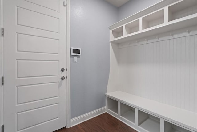 2015 Colina Cv, Cedar Park, TX 78613 - mudroom with dark wood-style floors and baseboards
