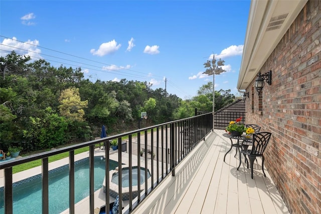 6605 Canon Wren Dr, Austin, TX 78746 - balcony with view of pool area