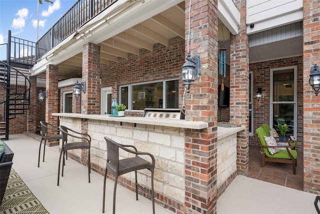 6605 Canon Wren Dr, Austin, TX 78746 - view of patio / terrace with a balcony