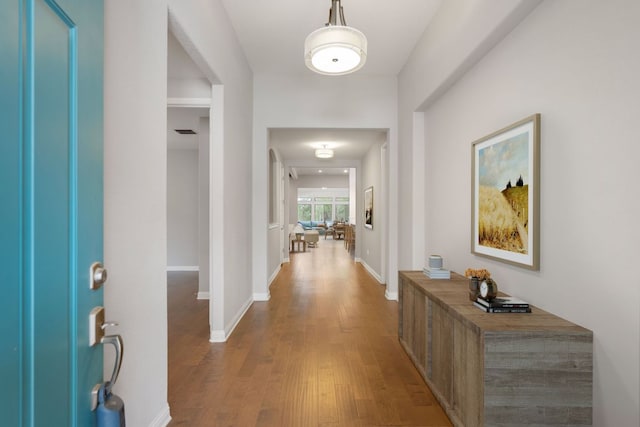 433 Chitalpa St, Leander, TX 78641 - foyer with wood finished floors and baseboards