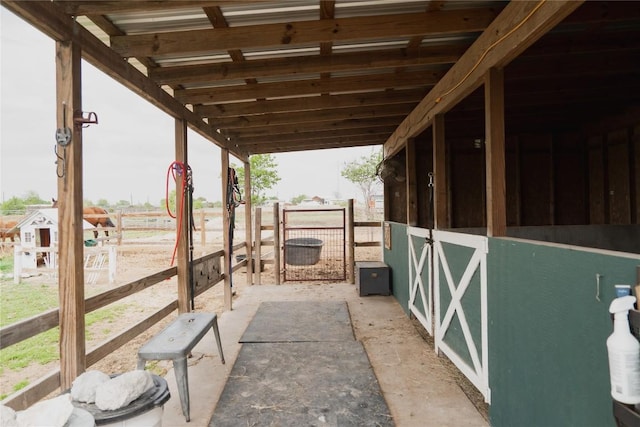 view of stable