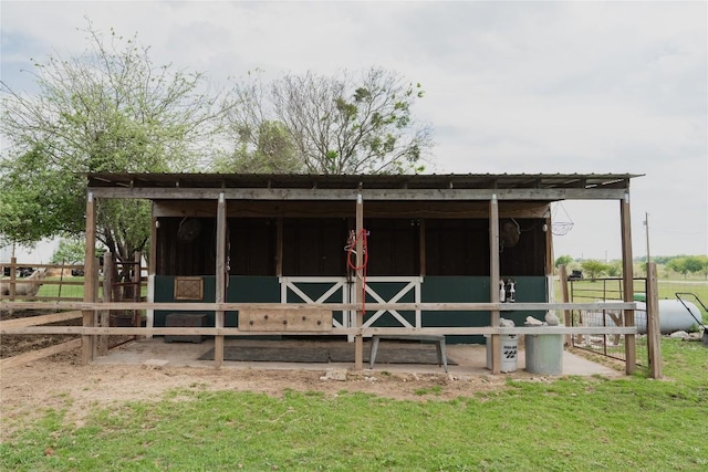 view of outbuilding with an outbuilding and an exterior structure