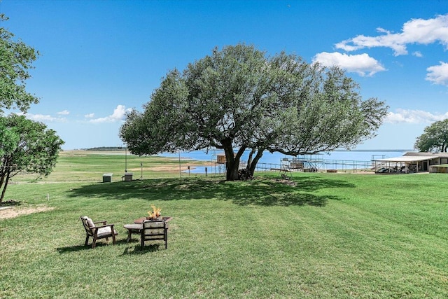 1710 County Road 128, Burnet, TX 78611 - view of community with a fire pit and a water view