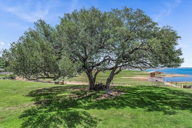 1710 County Road 128, Burnet, TX 78611 - view of green lawn featuring a water view