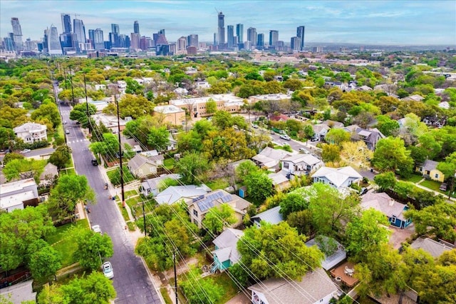 1713 S 5th St, Austin, TX 78704 - drone / aerial view of city skyline