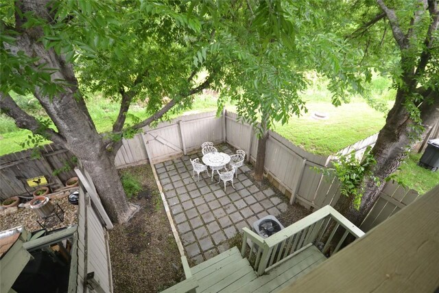 view of patio with a fenced backyard