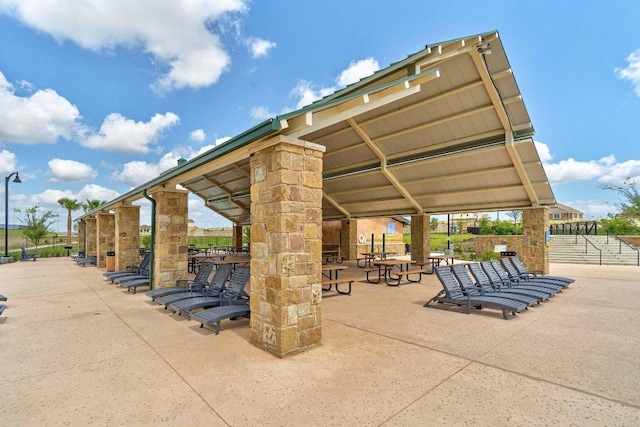 view of community featuring a patio area