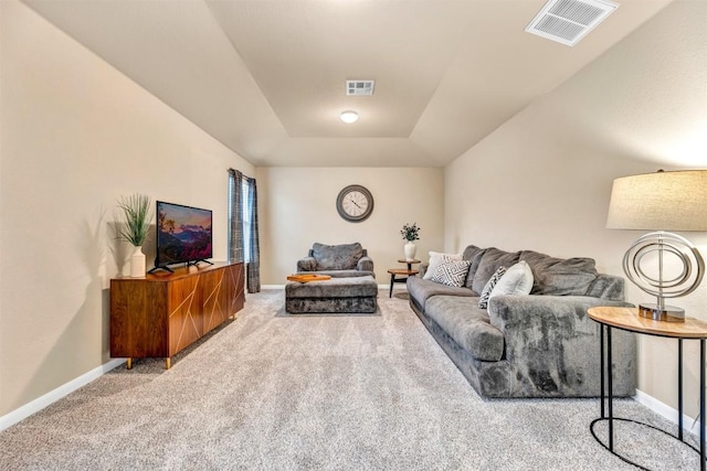 18003 Linkhill Dr, Dripping Springs, TX 78620 - living room with carpet flooring, baseboards, and a raised ceiling