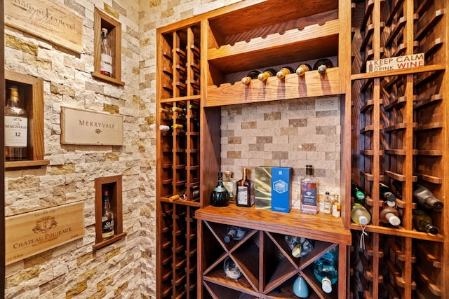 view of wine room