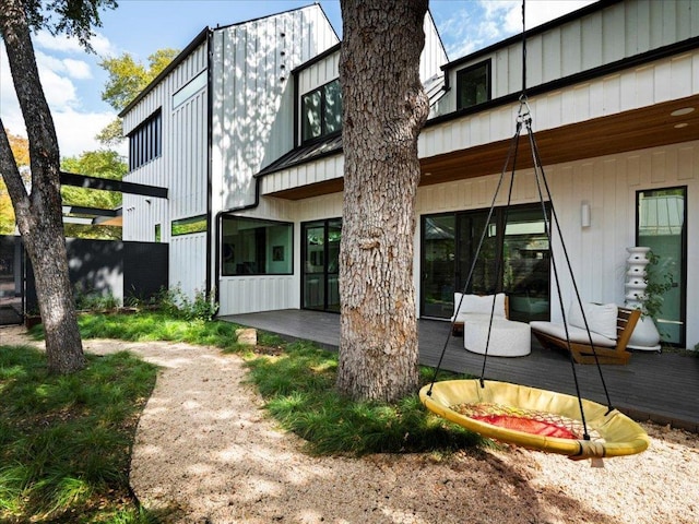 3313 Bonnie Rd, Austin, TX 78703 - rear view of house with a patio area