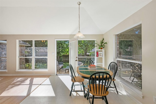 5216 Trading Bnd, Austin, TX 78735 - dining area featuring lofted ceiling