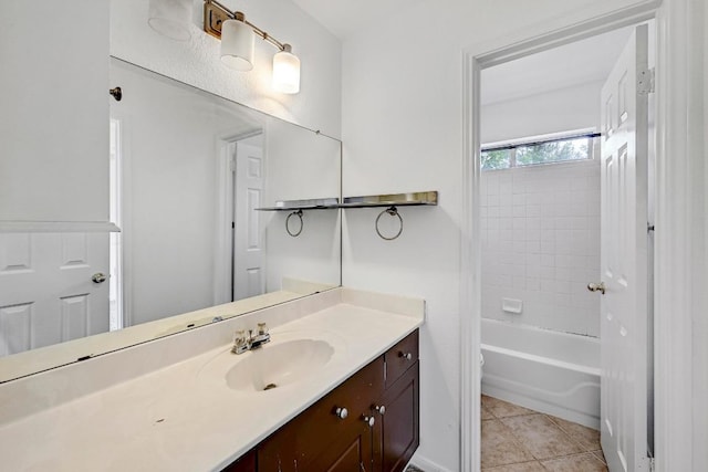 13401 Lamplight Village Ave, Austin, TX 78727 - full bath featuring vanity, tile patterned floors, and shower / bathtub combination