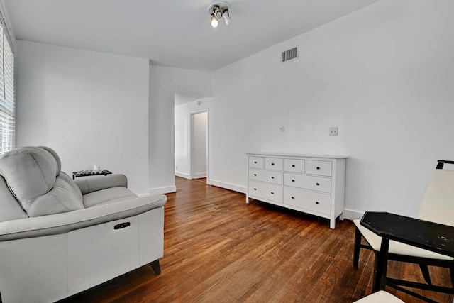 5313 Martin Ave, Austin, TX 78751 - living area with wood finished floors and baseboards