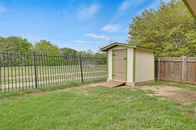 12404 Granton Cv, Austin, TX 78754 - view of shed with a fenced backyard