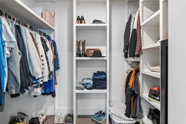 1241 Lake Terrace Dr, Elgin, TX 78621 - spacious closet featuring wood finished floors