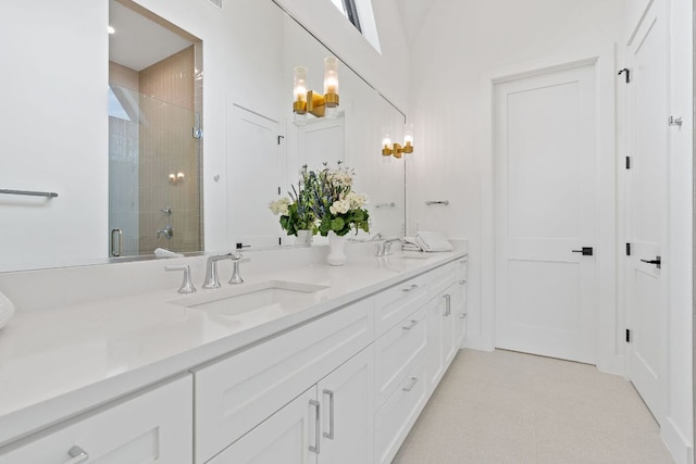 814 Stark St, Austin, TX 78756 - full bath with double vanity and a stall shower