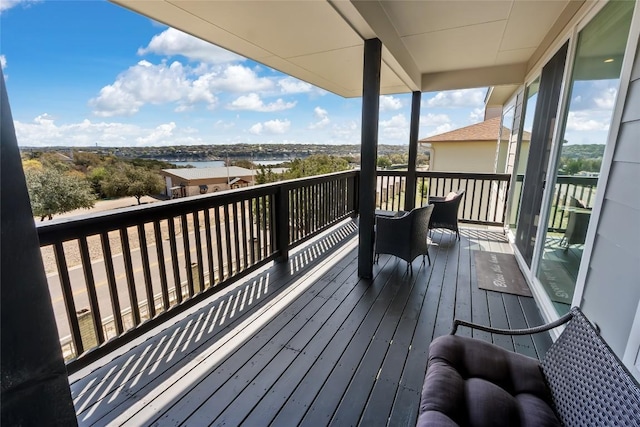 315 Southwind Rd, Point Venture, TX 78645 - wooden terrace featuring a water view
