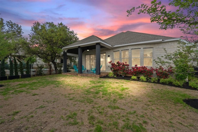 306 Gulfton St, Austin, TX 78738 - view of back of house at dusk
