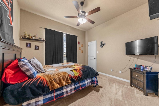 11066 La Paloma Loop, Salado, TX 76571 - bedroom featuring carpet, baseboards, and ceiling fan