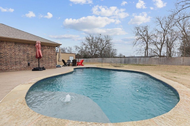 11066 La Paloma Loop, Salado, TX 76571 - view of swimming pool with a fenced backyard and a patio