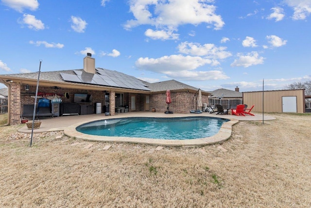 11066 La Paloma Loop, Salado, TX 76571 - outdoor pool featuring a patio area and a lawn