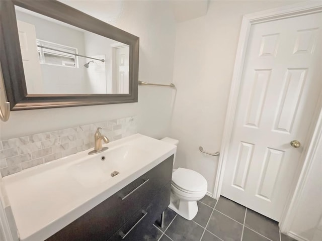 1427 Davis Mountain Loop, Cedar Park, TX 78613 - bathroom featuring vanity, tile patterned floors, tasteful backsplash, and a shower