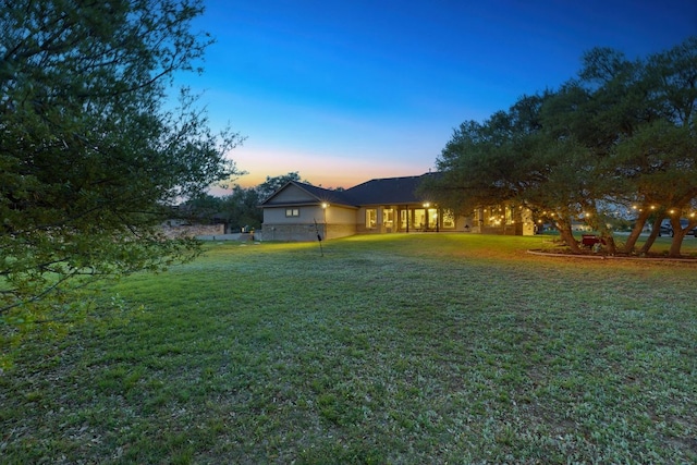 201 Aldea St, Georgetown, TX 78633 - yard at dusk with a yard