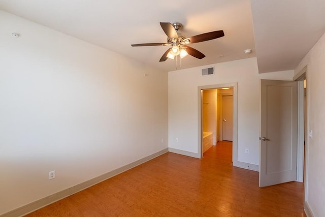 3016 Guadalupe St Unit 212, Austin, TX 78705 - unfurnished bedroom with light wood-style floors and a ceiling fan