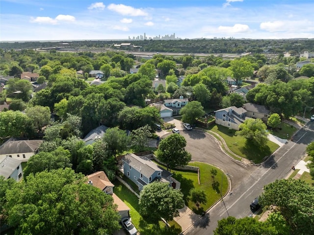 drone / aerial view with a residential view