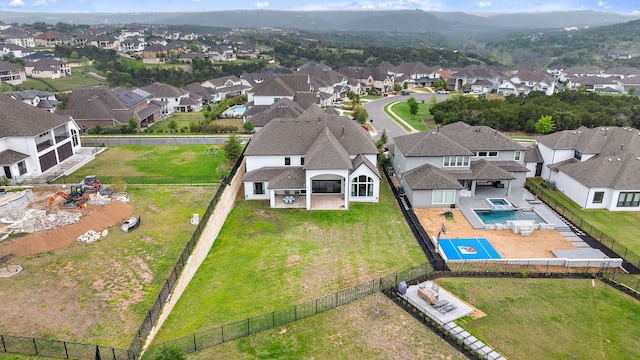 4525 Via Roma Pass, Leander, TX 78641 - aerial view of residential area with a pool area