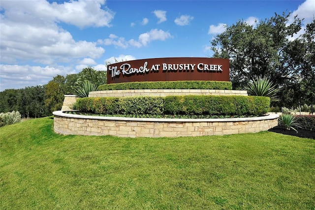 613 Arrowhead Trl, Cedar Park, TX 78613 - community / neighborhood sign with a lawn