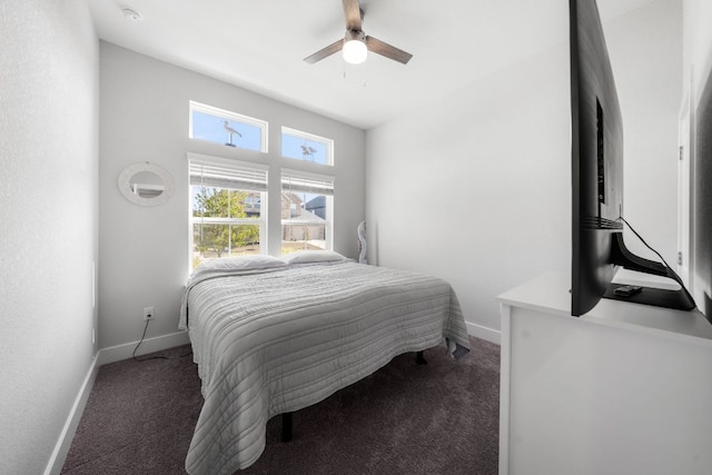 134 Soft Elm Dr, Buda, TX 78610 - bedroom featuring carpet, baseboards, and ceiling fan