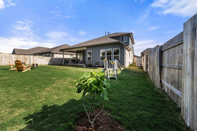 134 Soft Elm Dr, Buda, TX 78610 - view of rear view of house
