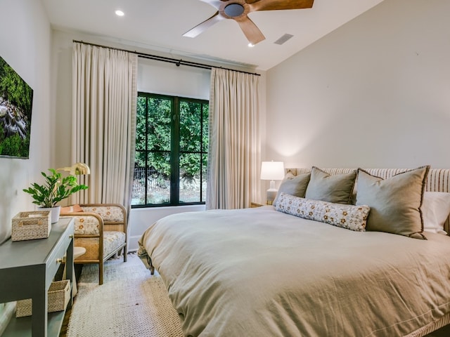 1614 Bruton Springs Rd, Austin, TX 78733 - bedroom with recessed lighting and ceiling fan