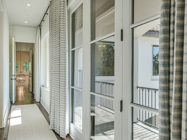 1614 Bruton Springs Rd, Austin, TX 78733 - hallway with wood finished floors